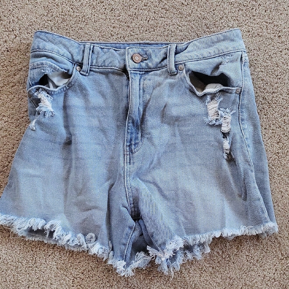 Sincerely Jules Blue Distressed Jean Shorts